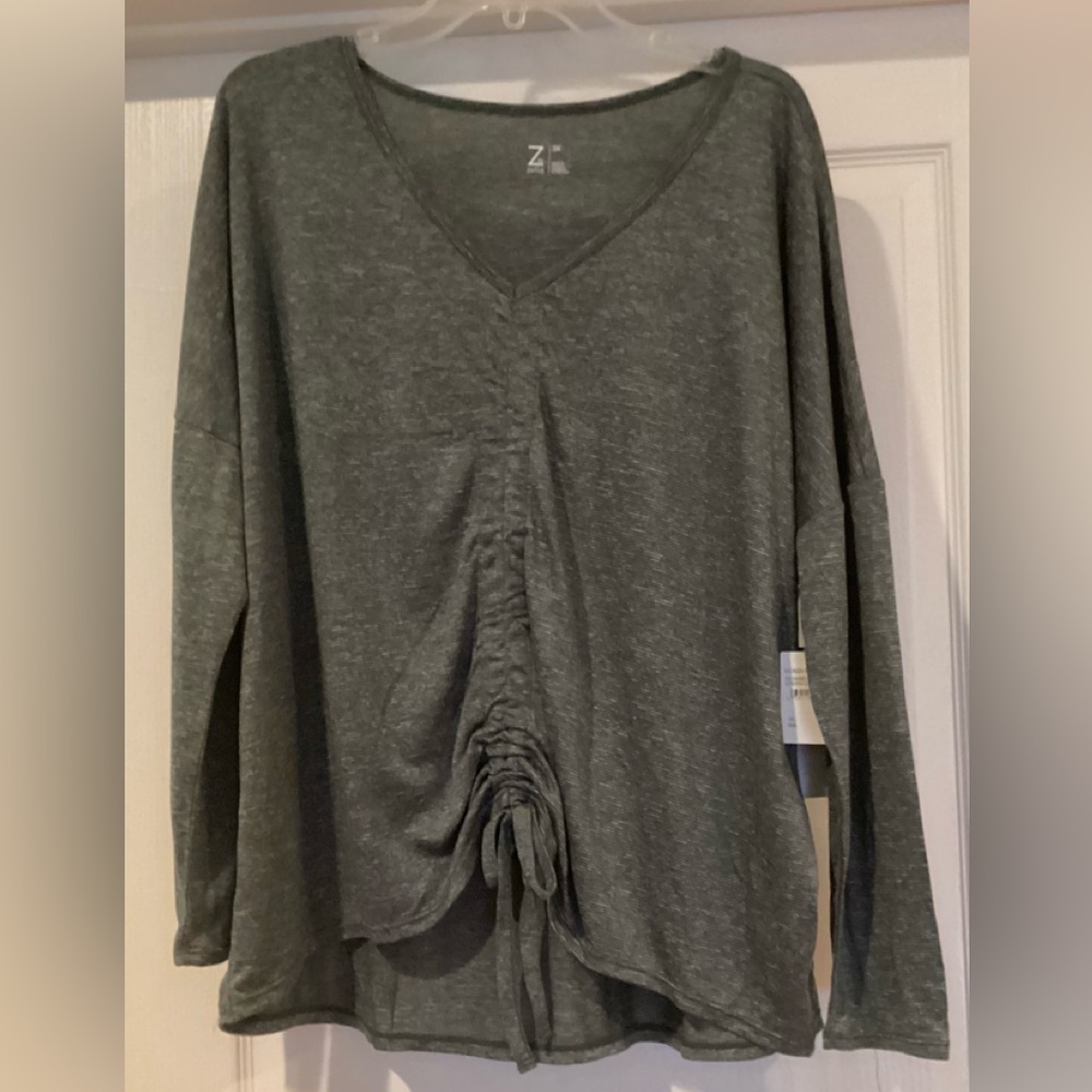 NWT- Zella 3/4 Green Striped long sleeved women’s shirt